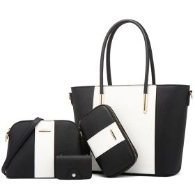 Fashion Women'S Bag, Cross-Border Picture And Mother Bag, Portable Diagonal Bag (Option: Black and white)