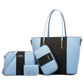 Fashion Women'S Bag, Cross-Border Picture And Mother Bag, Portable Diagonal Bag (Option: Blue black)