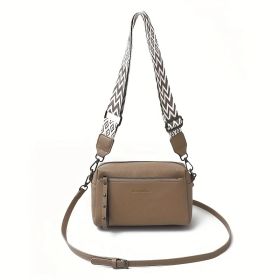 Women's Adjustable Crossbody Bag, Minimalist Design Shoulder Bag With Zipper Closure, Suitable For Daily Commuting And Casual, Formal Wear, Small (Color: Khaki)
