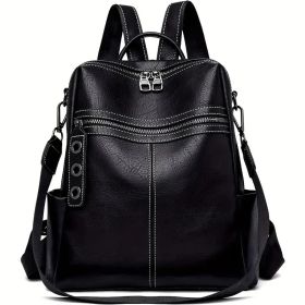 Purse For Women Fashion Faux Leather Convertible Shoulder Handbag Travel Bag Satchel Rucksack Ladies Bag (Option: Style10)