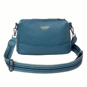 Fashionable Multi-functional PU Crossbody Bag Casual Shoulder Bag For Daily Commuting (Color: Blue)