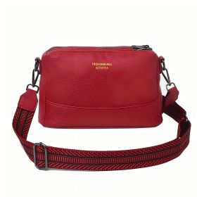 Fashionable Multi-functional PU Crossbody Bag Casual Shoulder Bag For Daily Commuting (Color: Red)