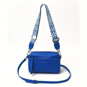 Women's Adjustable Crossbody Bag, Minimalist Design Shoulder Bag With Zipper Closure, Suitable For Daily Commuting And Casual, Formal Wear, Small (Color: Blue)