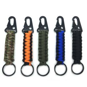 Mountaineering Survival Keychain Outdoor Hand Knitted Eagle Beak Buckle Keychain (Color: camouflage)