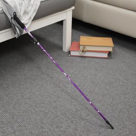 5-Section Collapsible Hiking Poles - Lightweight Trekking Poles with Secure External Lock, Adjustable Length (Color: Purple)