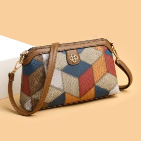 Bohemian Crossbody Bag Niche Ethnic Design Female (Option: Blue Brown)